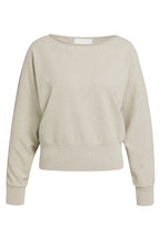 SWEATER WITH BOAT NECKLINE AND LONG SLEEVES