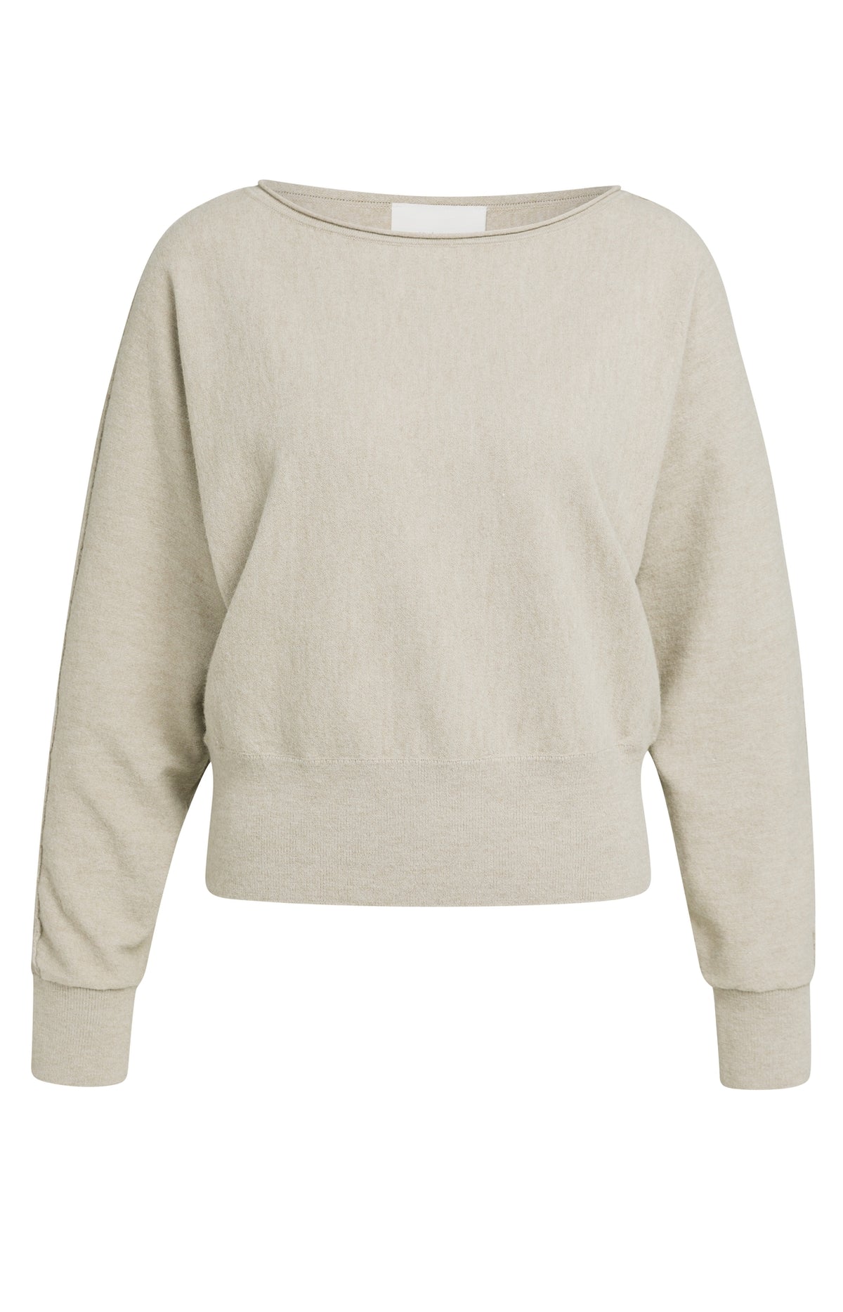 SWEATER WITH BOAT NECKLINE AND LONG SLEEVES