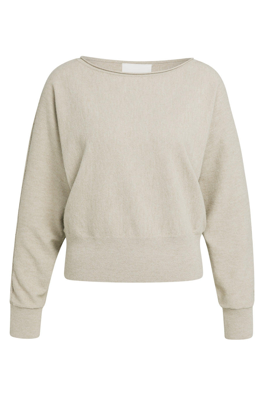 SWEATER WITH BOAT NECKLINE AND LONG SLEEVES