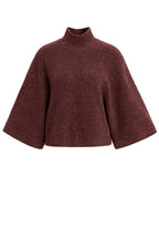WIDE SLEEVE SWEATER WITH HIGH NECKLINE