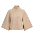WIDE SLEEVE SWEATER WITH HIGH NECKLINE