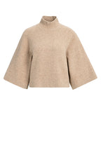 WIDE SLEEVE SWEATER WITH HIGH NECKLINE
