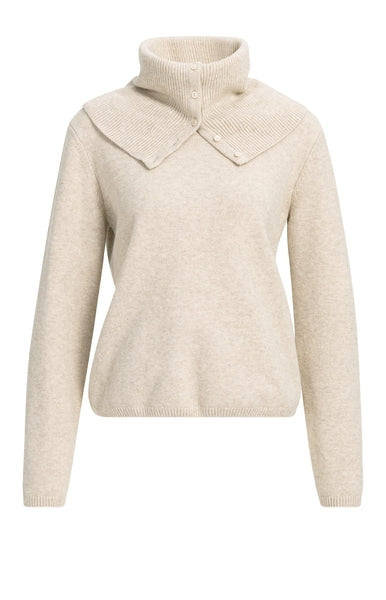 SWEATER WITH SCARF WITH BUTTONS