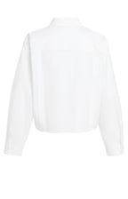 POPLIN BLOUSE WITH BUTTON DETAIL