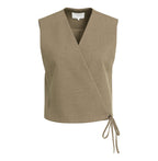 WOVEN GILET WRAP EFFECT