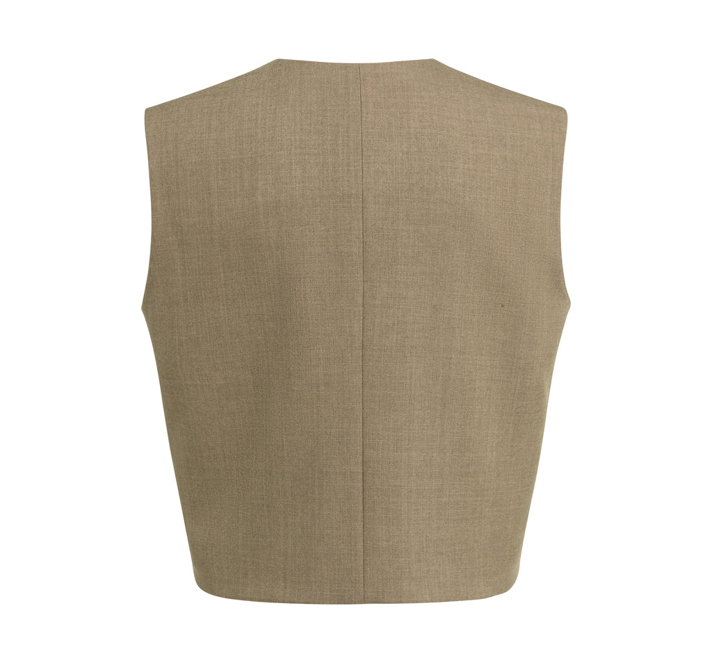 WOVEN GILET WRAP EFFECT