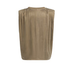 SLEEVELESS TOP WITH SHOULDER PLEATS