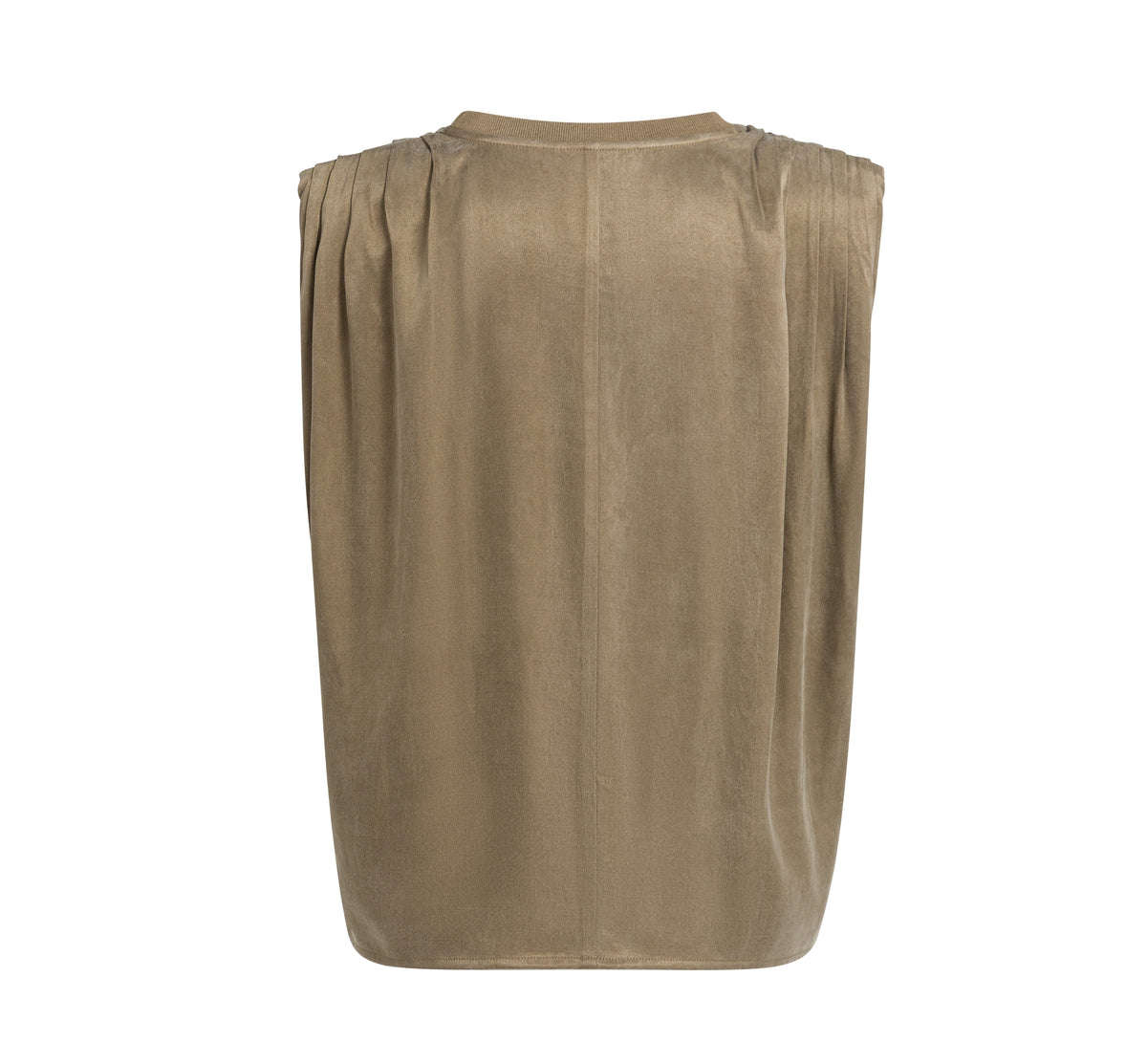 SLEEVELESS TOP WITH SHOULDER PLEATS