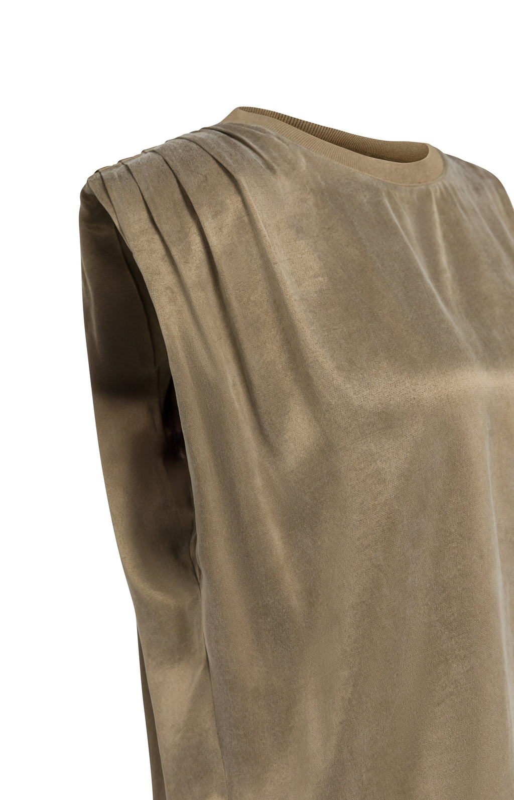 SLEEVELESS TOP WITH SHOULDER PLEATS