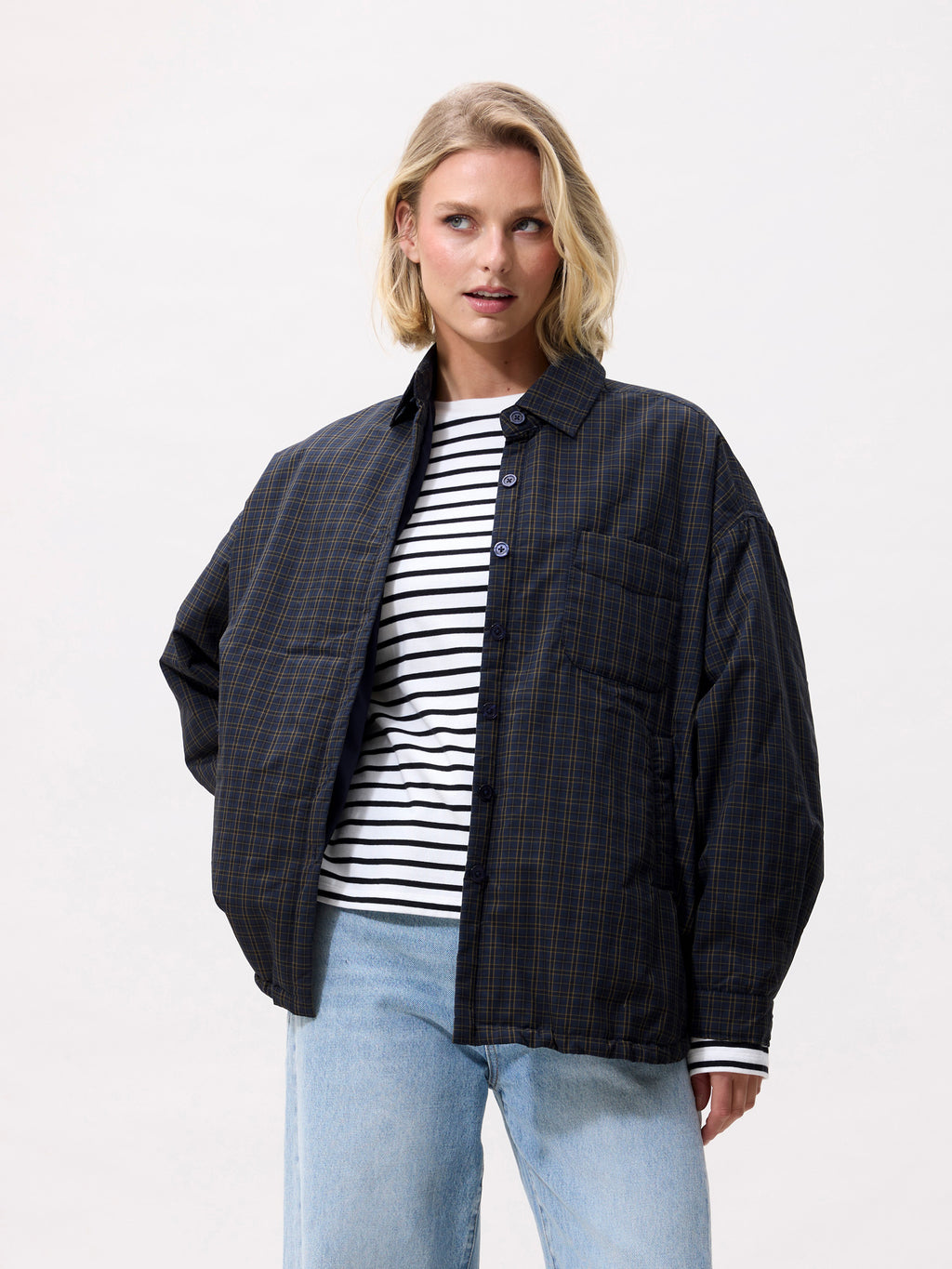 LIGHT PADDED CHECK JACKET
