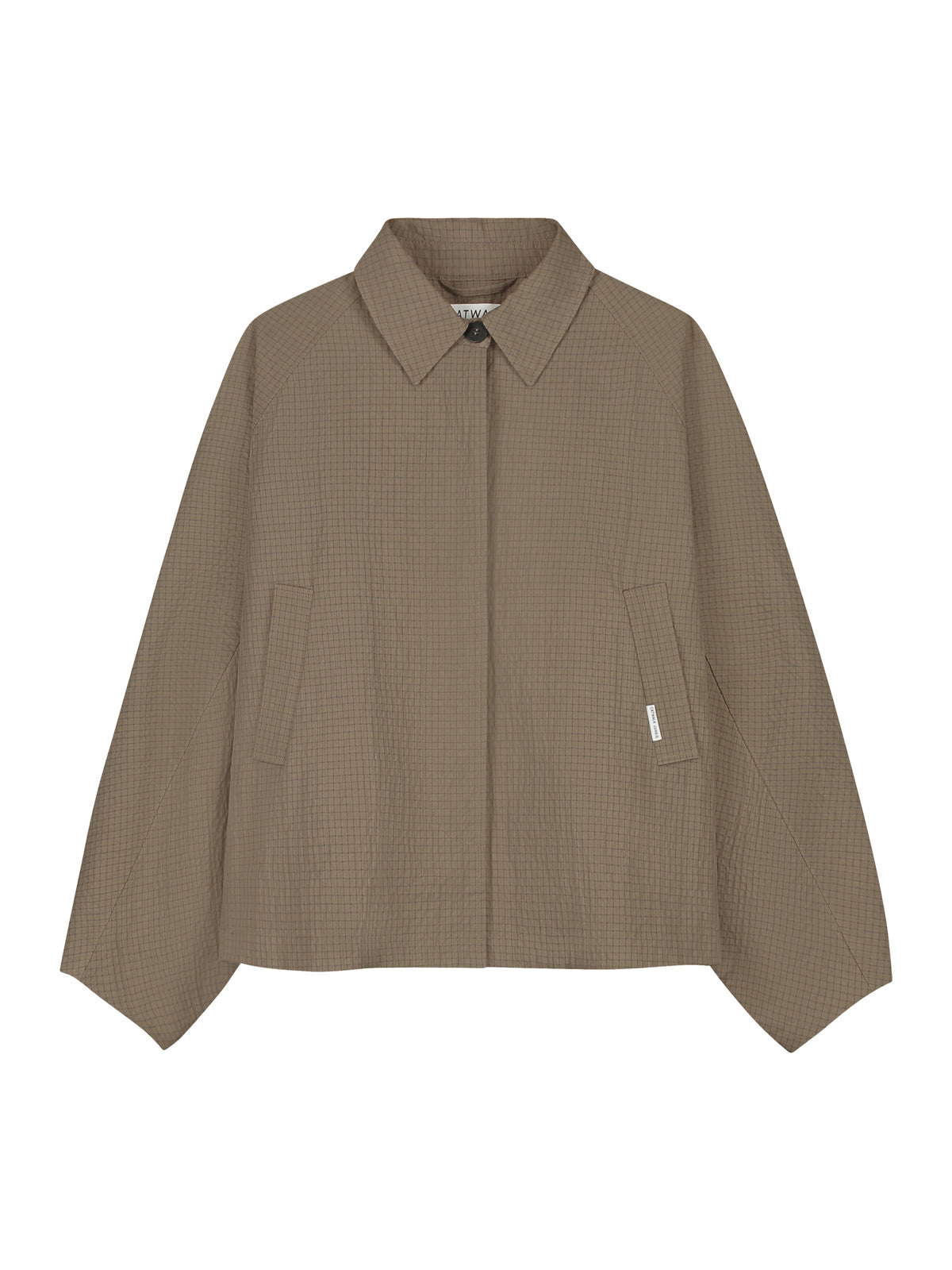 CHECK CAPE JACKET