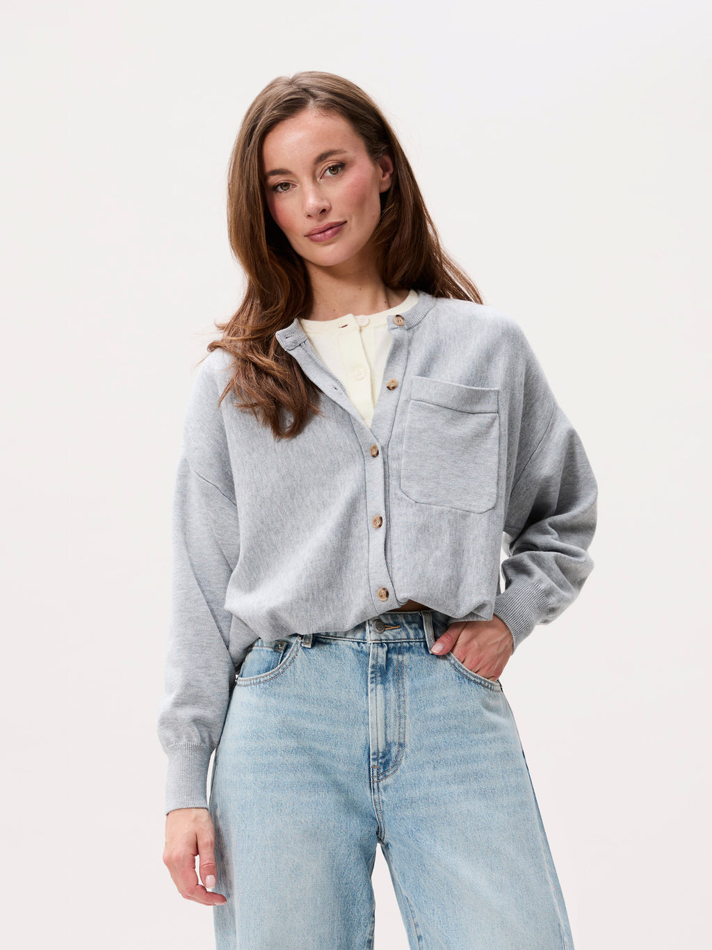 DOUBLE LAYER CARDIGAN