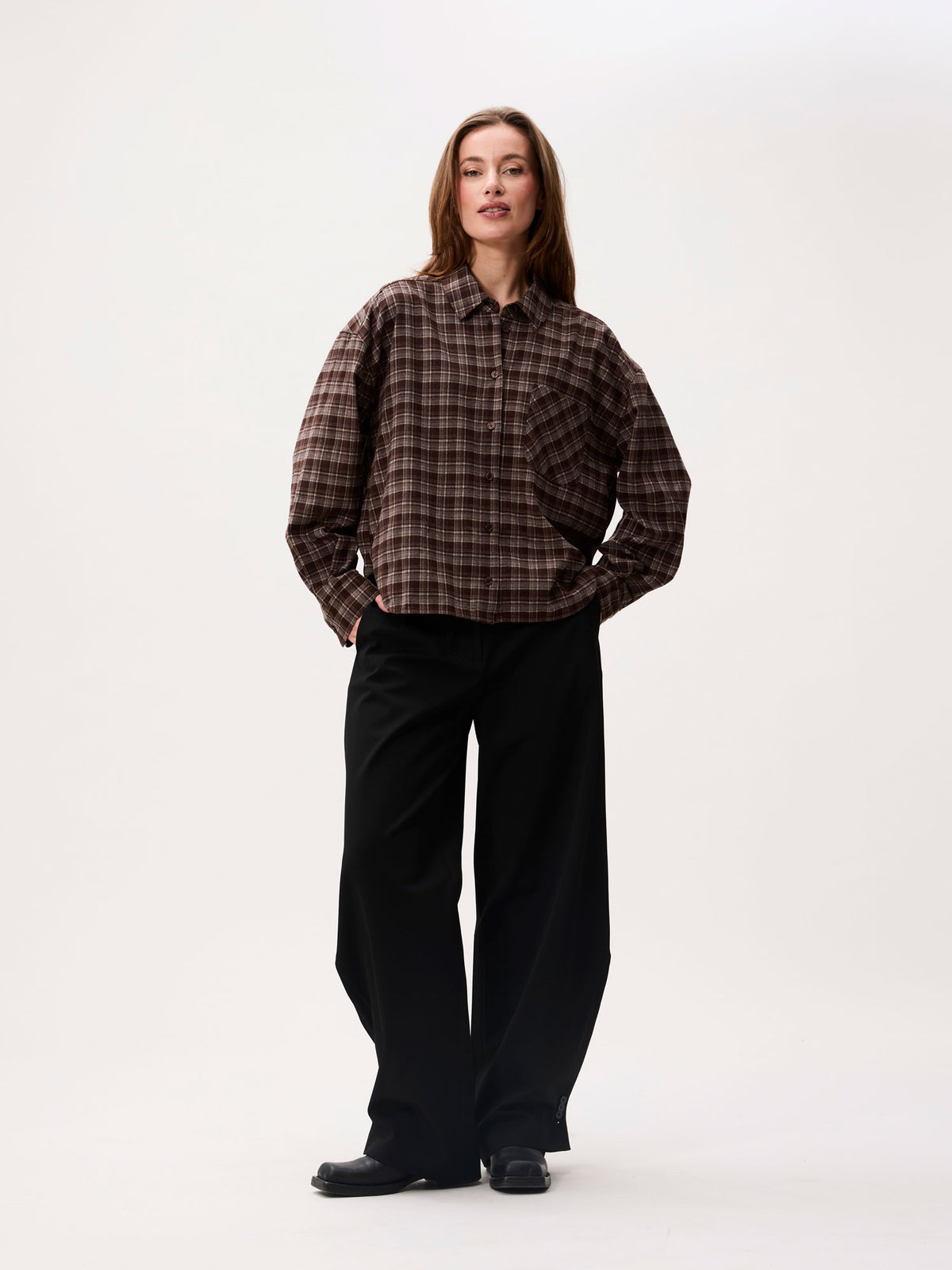 CHECK BLOUSE