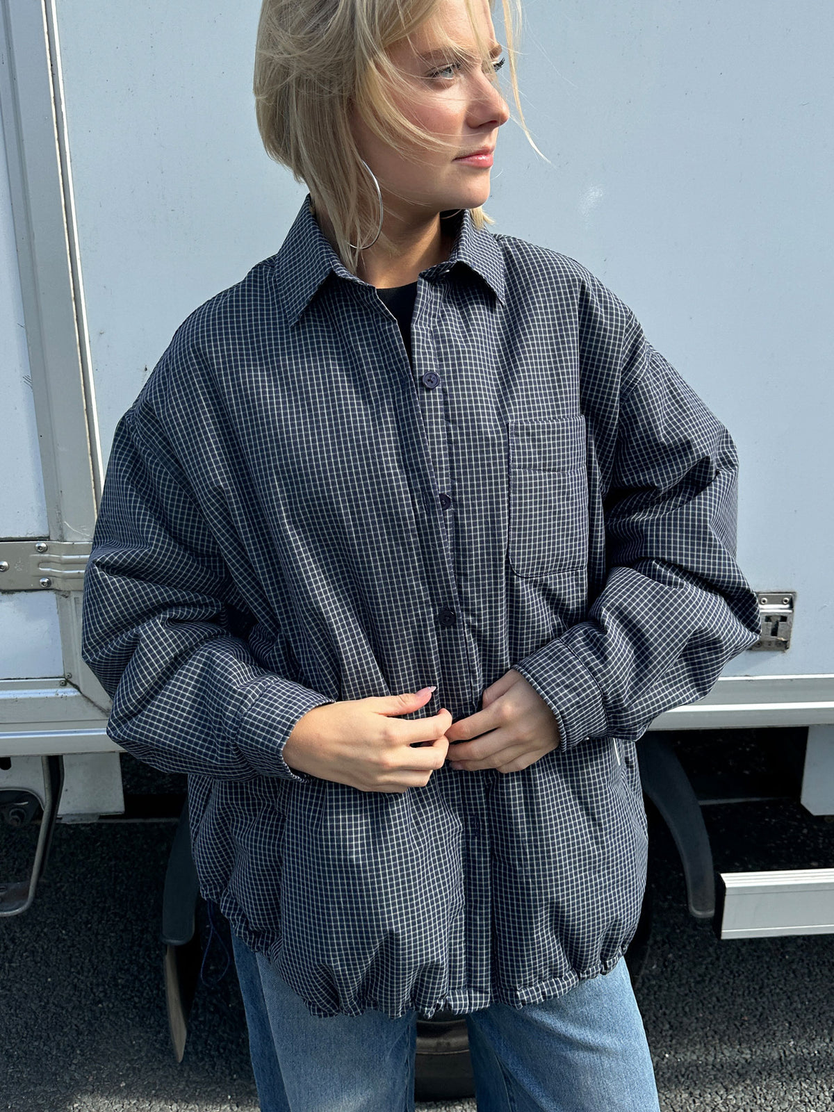 LIGHT PADDED CHECK JACKET