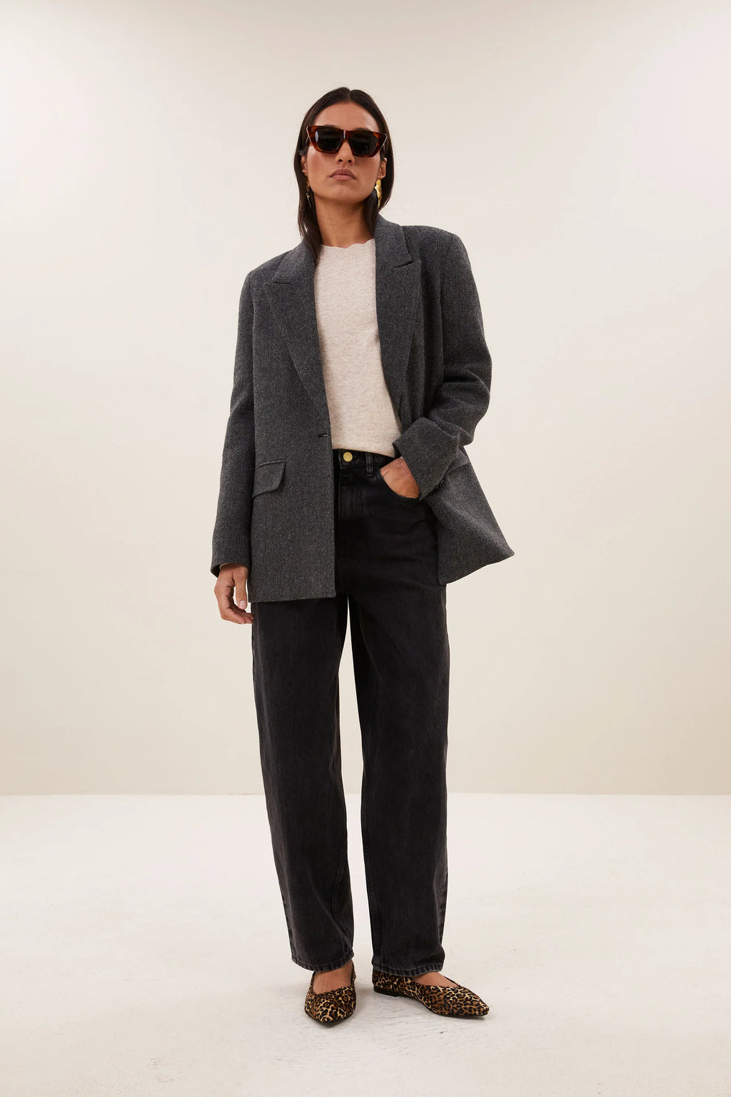NES HERRINGBONE BLAZER