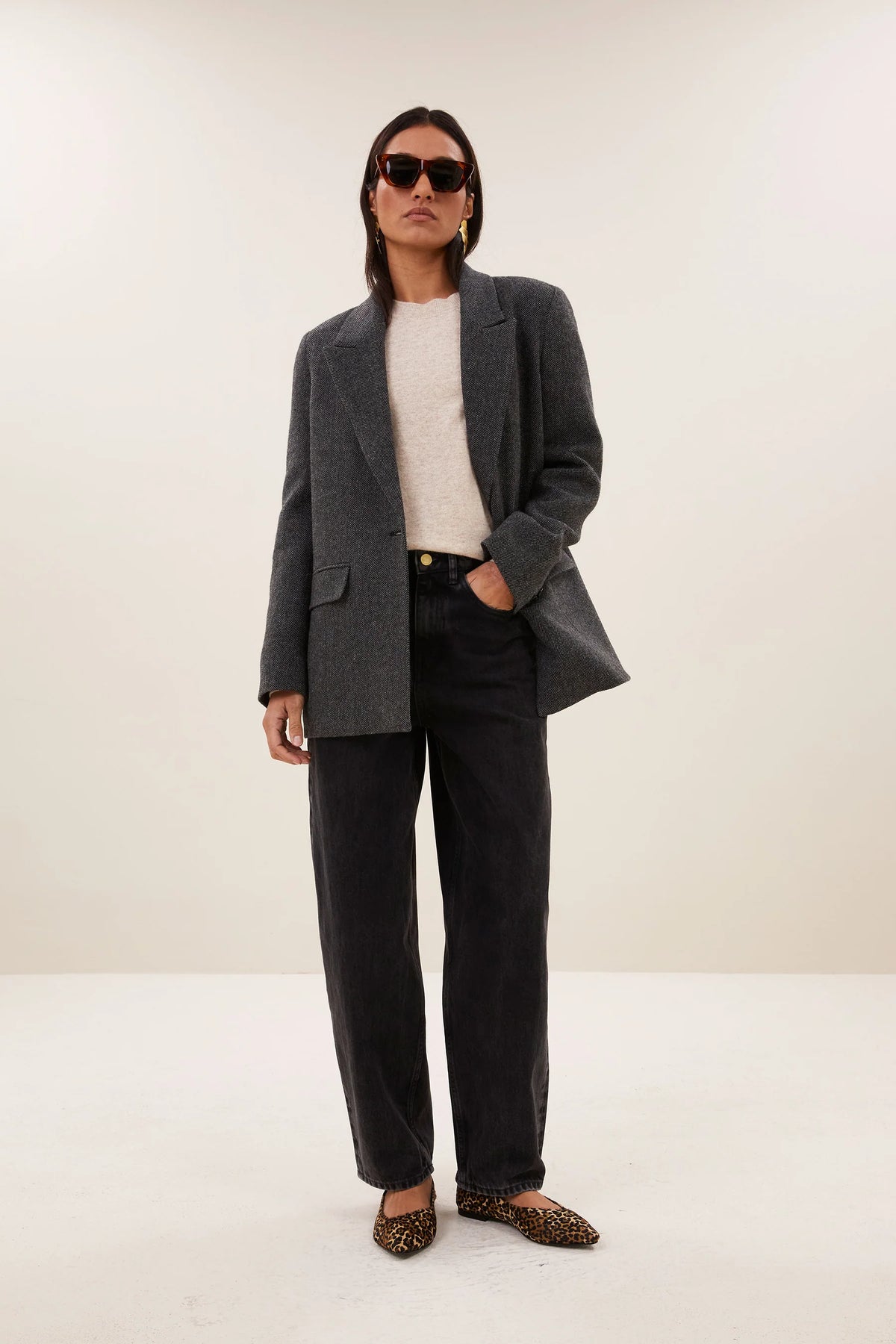 NES HERRINGBONE BLAZER