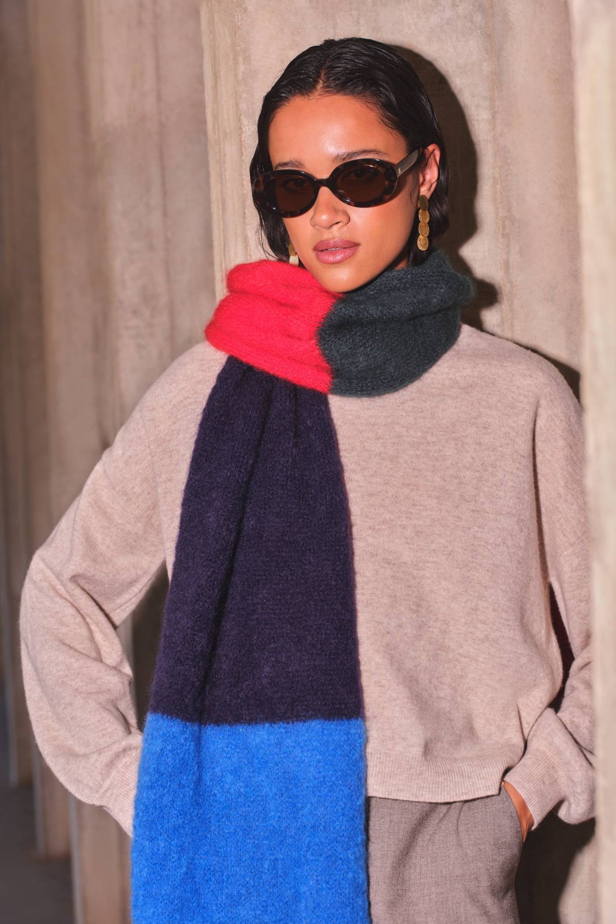 LEAH STRIPED SCARF