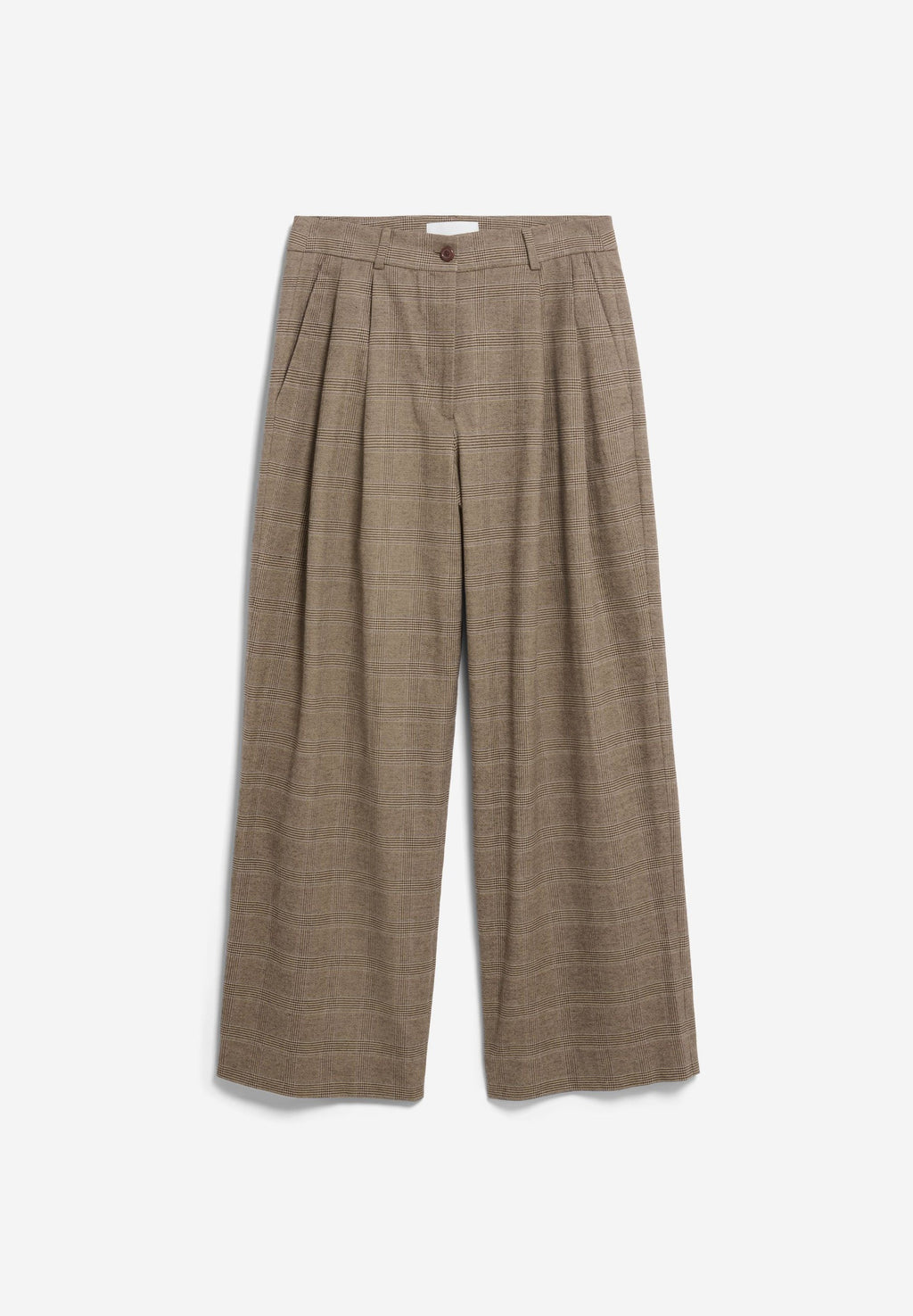 CHECK WIDE PLEATED PANT