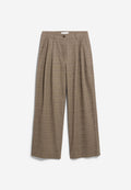 CHECK WIDE PLEATED PANT
