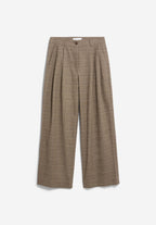 CHECK WIDE PLEATED PANT