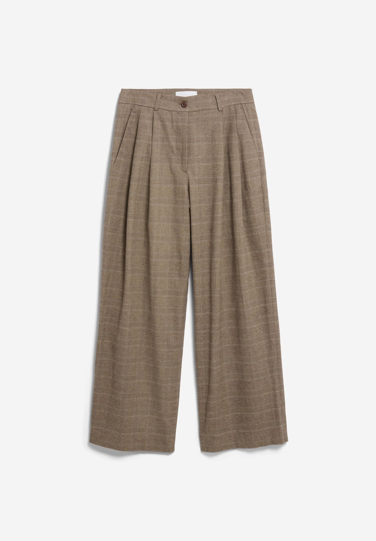 CHECK WIDE PLEATED PANT