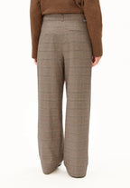 CHECK WIDE PLEATED PANT
