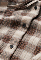 CHECK HOODED BLOUSE