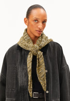 BRUSHED MOULINÉ KNIT SCARF W
