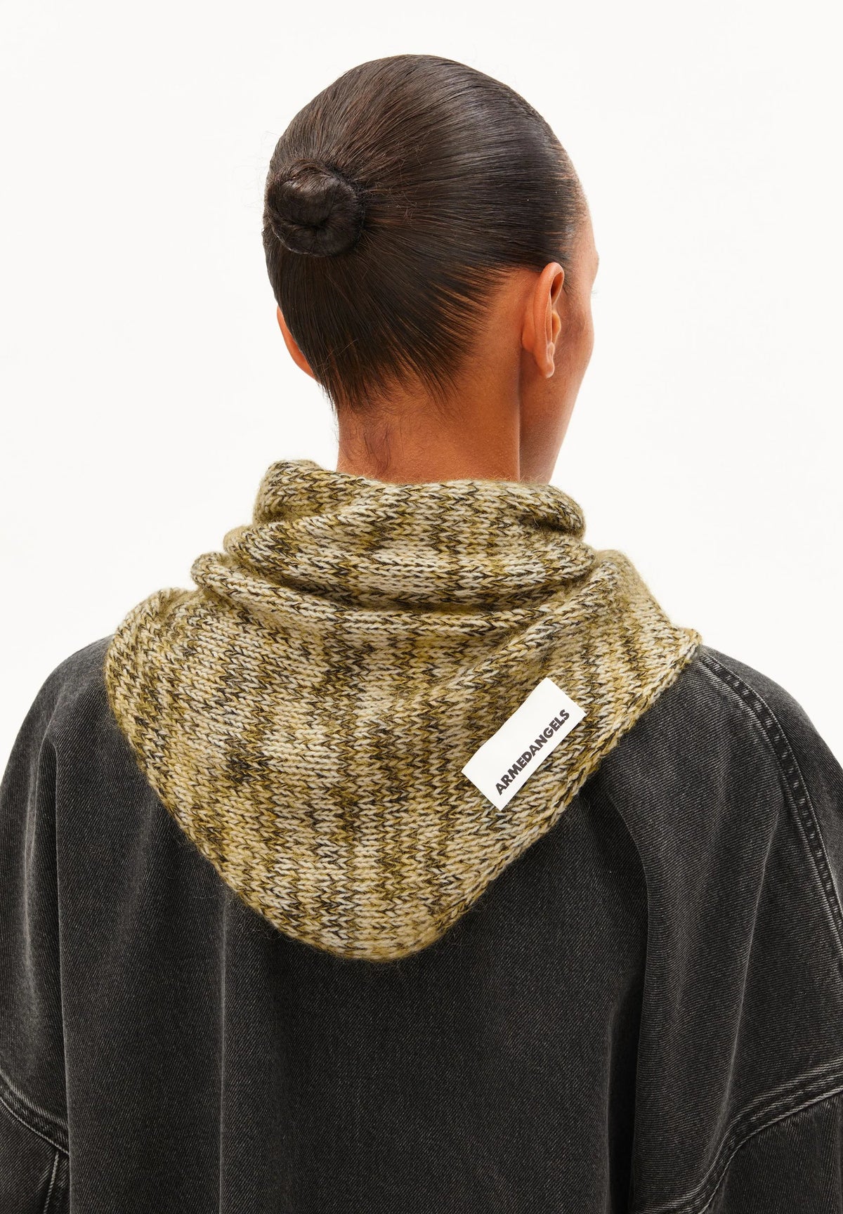 BRUSHED MOULINÉ KNIT SCARF W