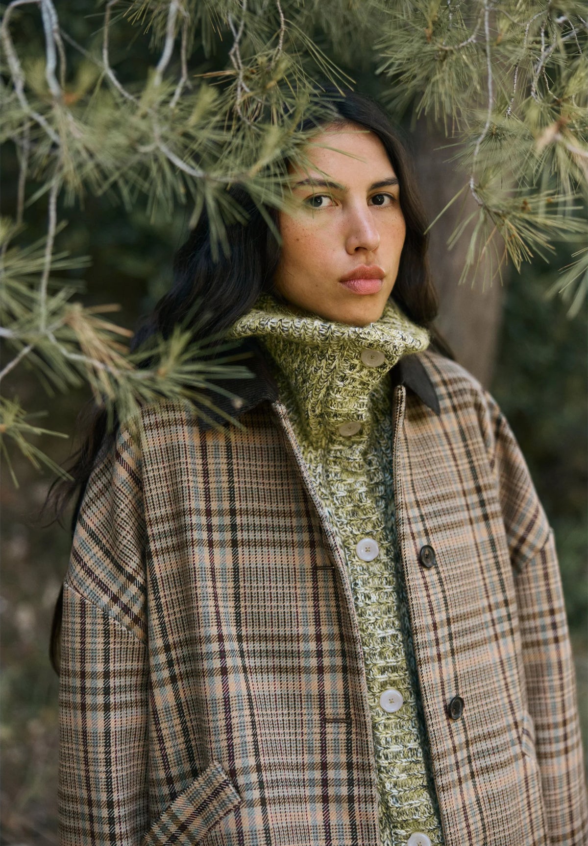 CHECK WOOL BARN JACKET