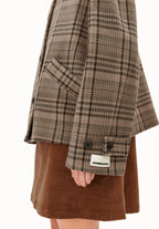 CHECK WOOL BARN JACKET