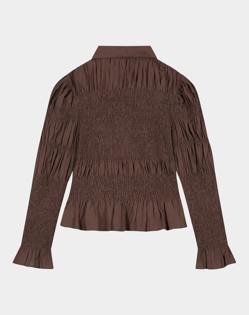 ANDREA SMOCKED BLOUSE