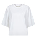 ELOISE WHITE BOXY T-SHIRT W/ SHORT SLEEVES