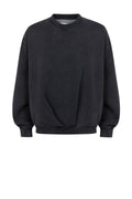 NOVELA VINTAGE BLACK SWEATSHIRT W/ PLEAT