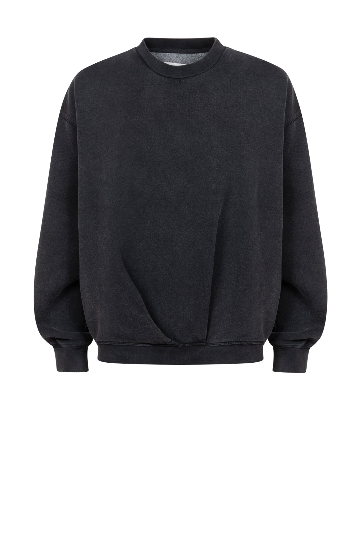 NOVELA VINTAGE BLACK SWEATSHIRT W/ PLEAT