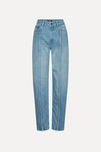 STRAIGHT DENIM ZIP JEANS