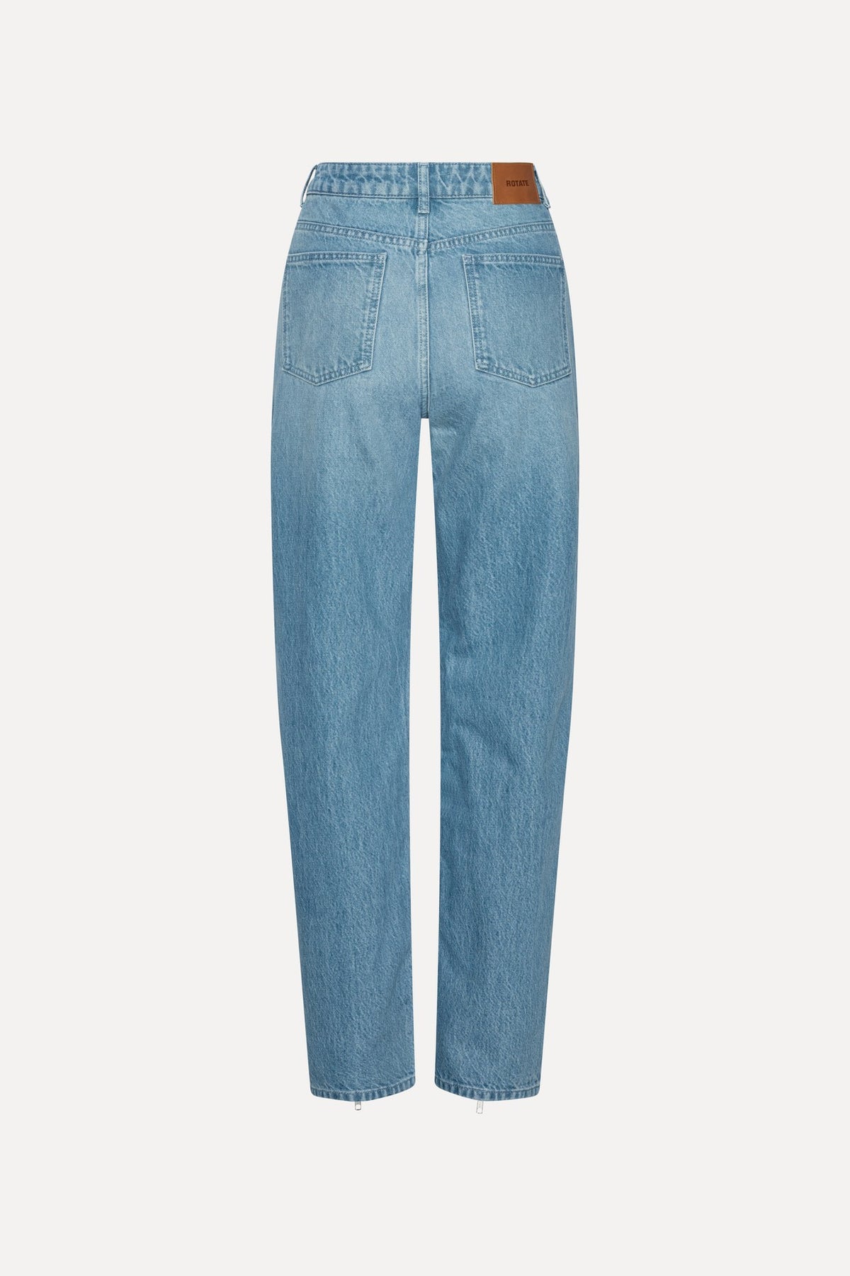 STRAIGHT DENIM ZIP JEANS