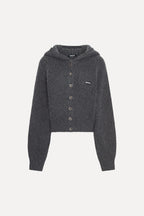 KNIT BOXY HOODIE