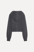 KNIT BOXY HOODIE