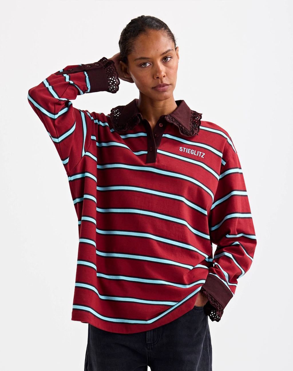 CIRA POLO LONGSLEEVE LACE CUFF