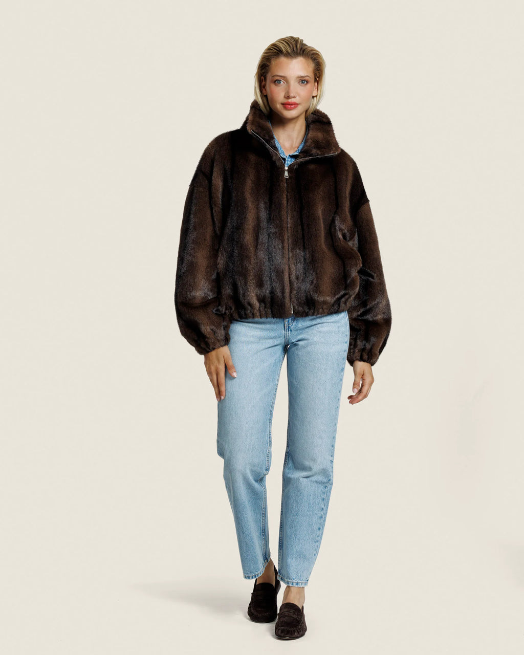 ALLY FAUX MINK JACKET