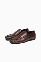 AVEN PATENT BROWN LEATHERS LOAFERS