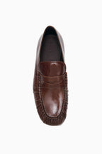 AVEN PATENT BROWN LEATHERS LOAFERS