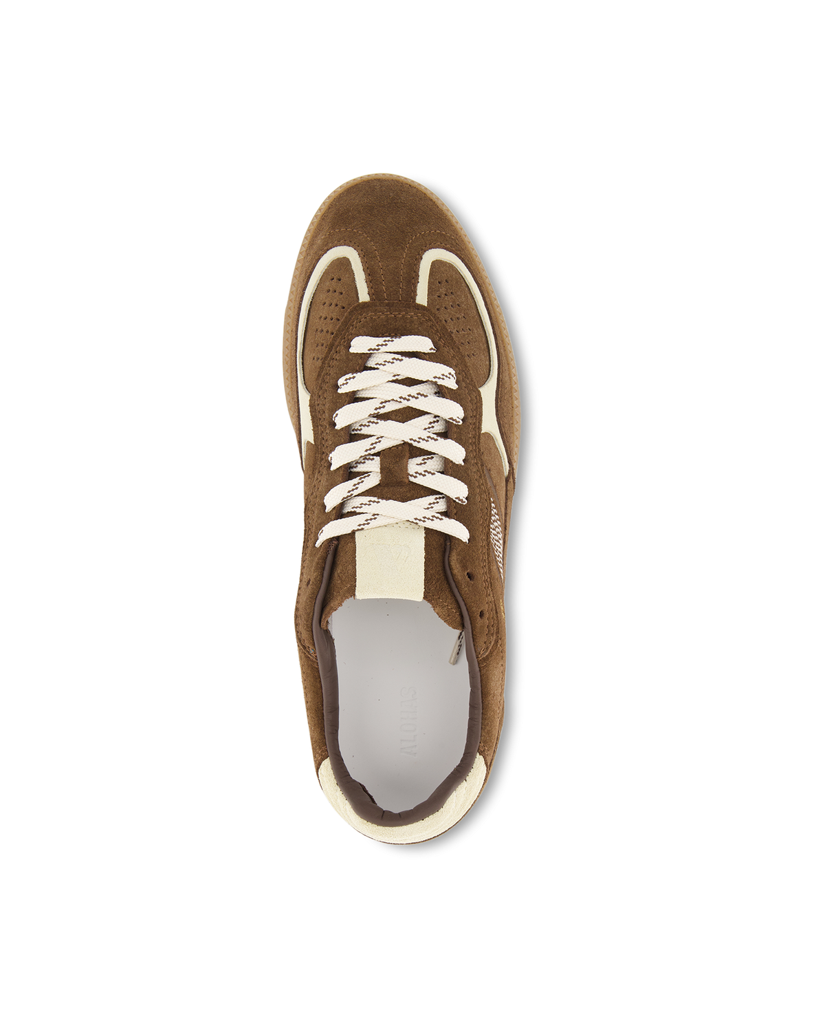 TB.490 RIFA COCOA & OFF WHITE LEATHER SNEAKERS