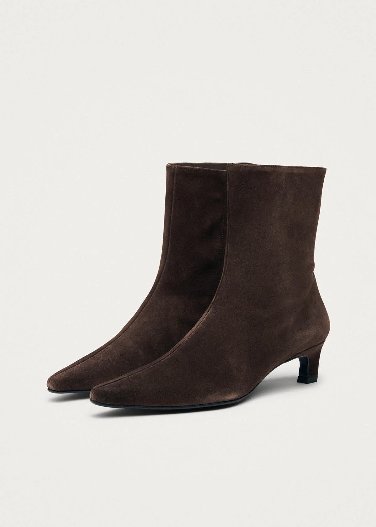 AMBAR SUEDE BROWN LEATEHR ANKLE BOOTS