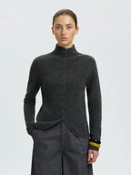 SLWPETRA LS KNIT HIGH NECK CARDIGAN