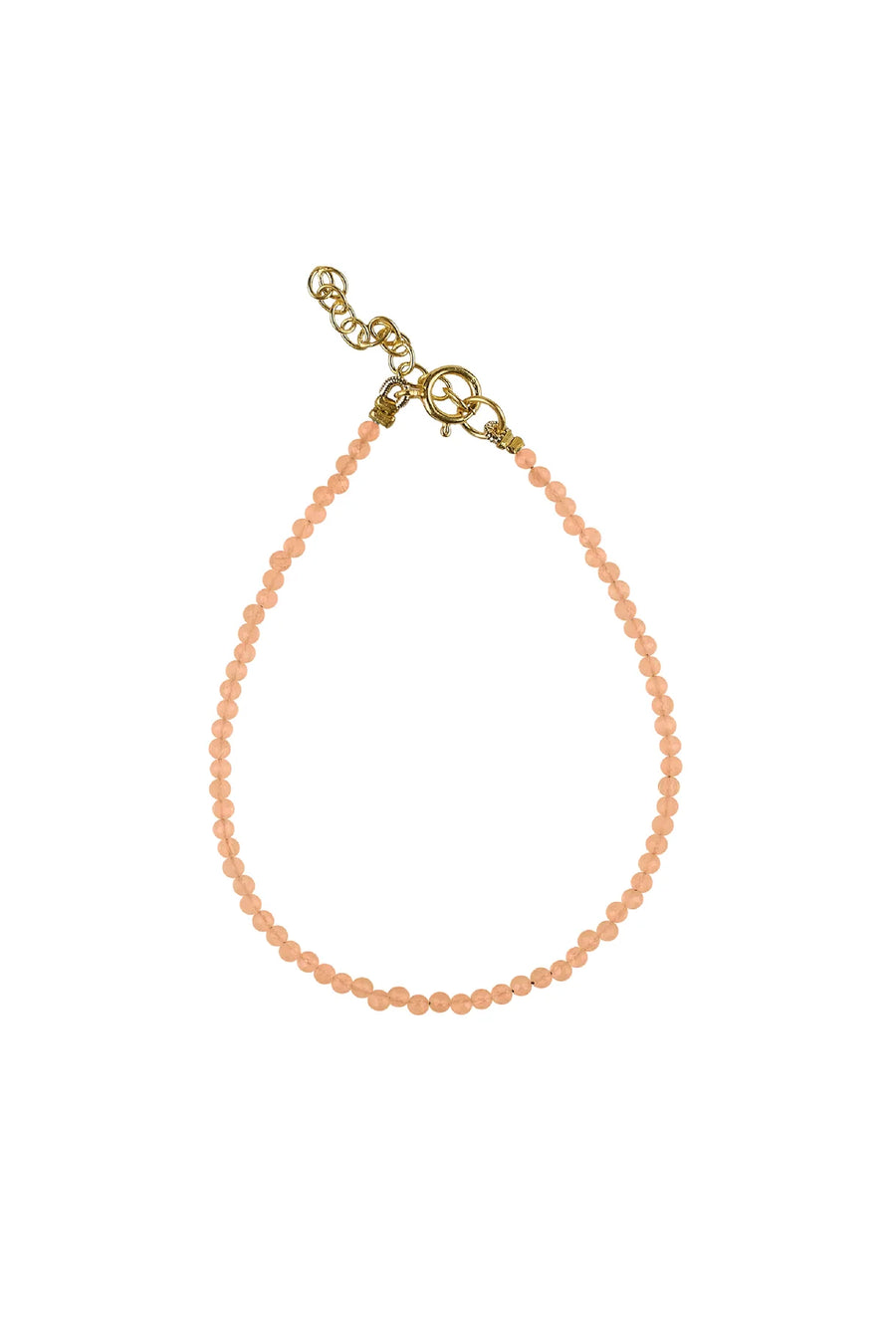 BRACELET PEACH MOONSTONE WITH G/P LOCK