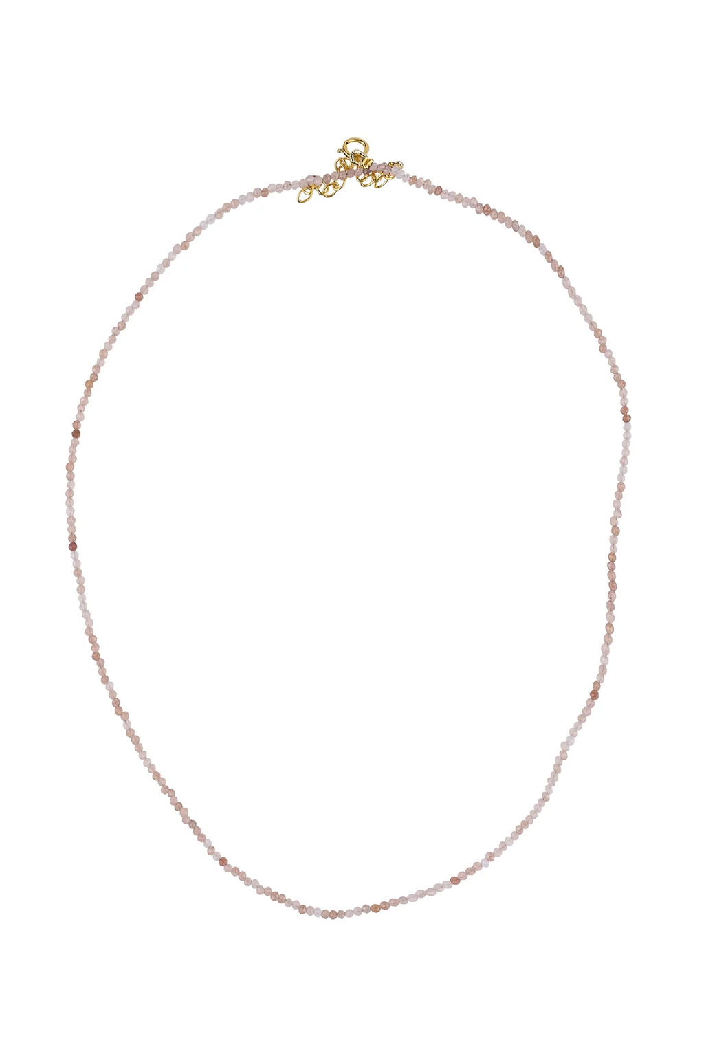 NECKLACE PINK STRAWBERRY QUARTZ WITH G/P LOCK
