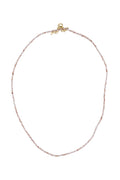 NECKLACE PINK STRAWBERRY QUARTZ WITH G/P LOCK