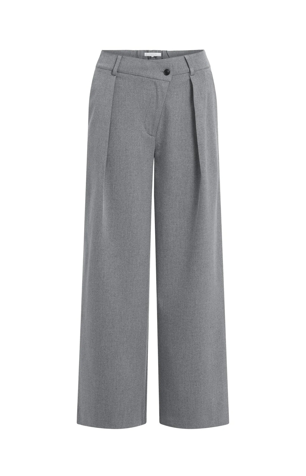 WOVEN PANTS WITH WIDE LEG AND ASYMMETRICAL CLOSURE